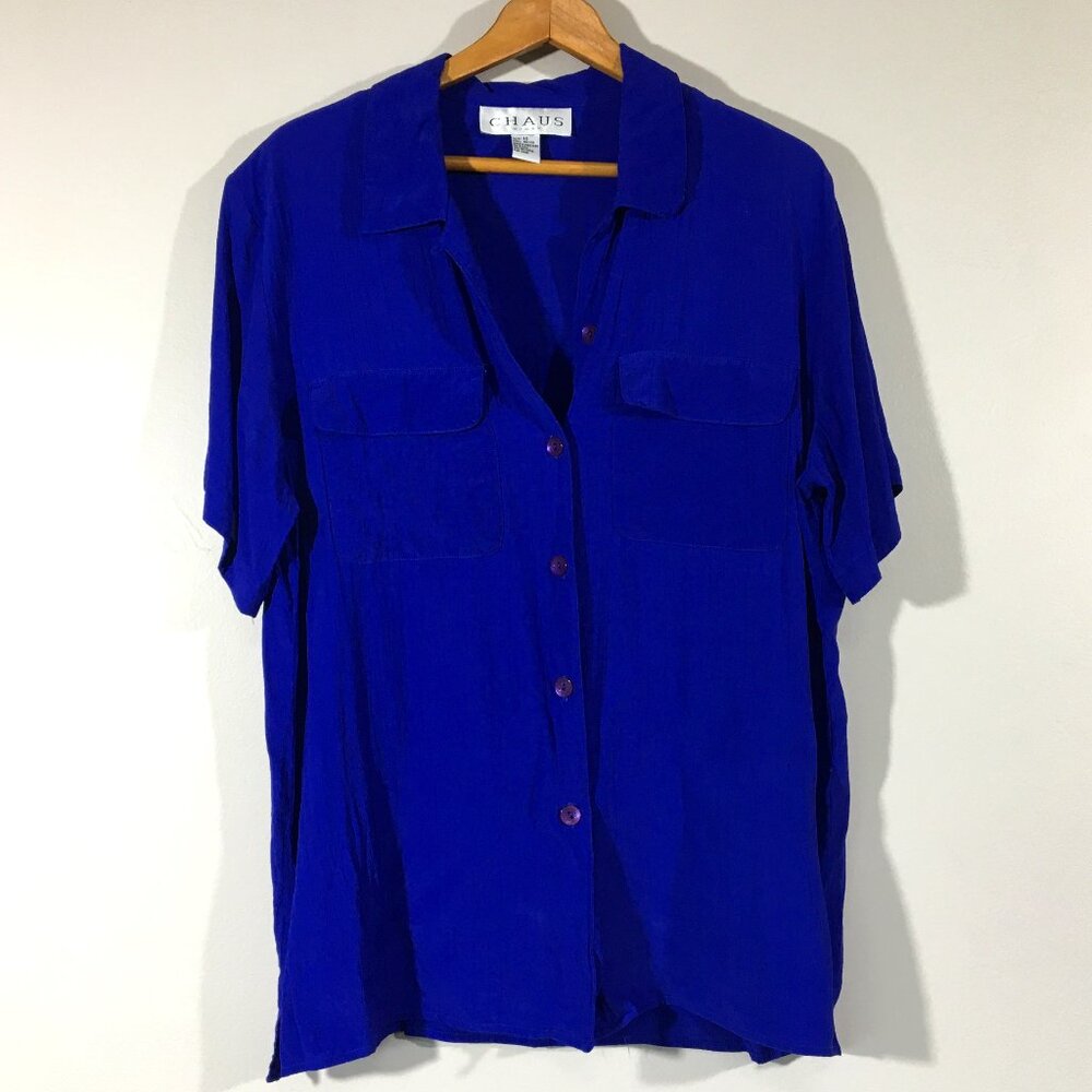 Chaus Short‎ Sleeve Button Up Shirt